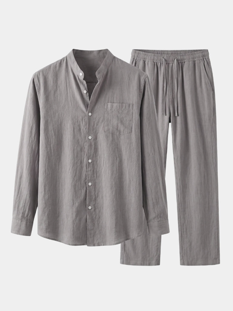 Classic Collar Relaxed Set - Cross & Crown
