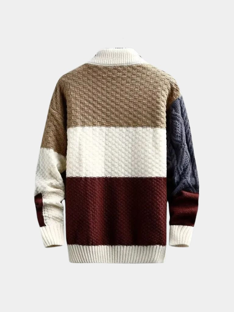 Mosaic Artisan Knit Sweater - Cross & Crown