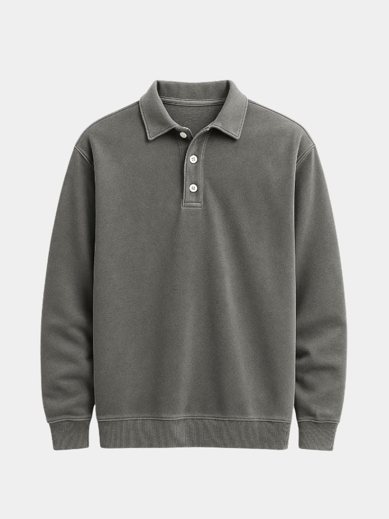 Canyon Mist Long Sleeve Polo Shirt – Cross & Crown - Cross & Crown