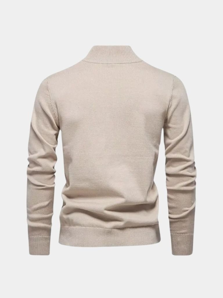 Half Zip Knitwear Solid Color Cardigan Sweater - Cross & Crown - Cross & Crown