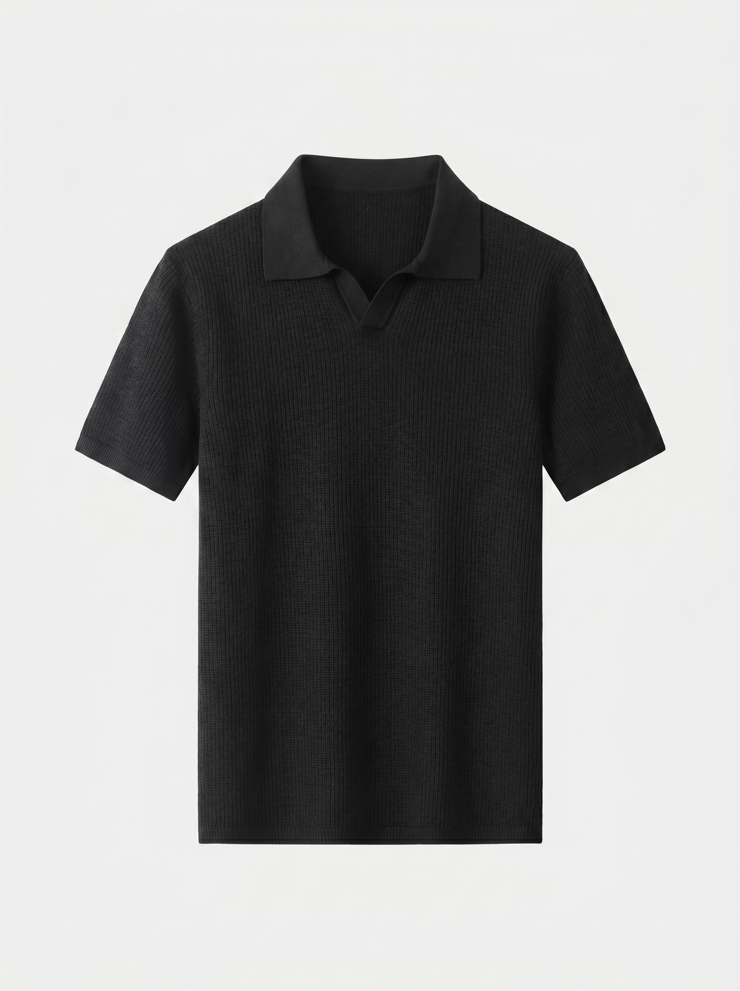 Casual Buttonless Knit Polo Shirt - Cross & Crown