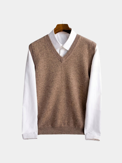 Gilet en laine mérinos 100 % - Cross & Crown