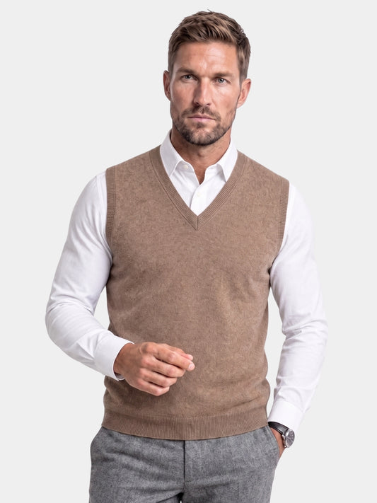 100% Merino Wool Sweater Vest - Cross & Crown