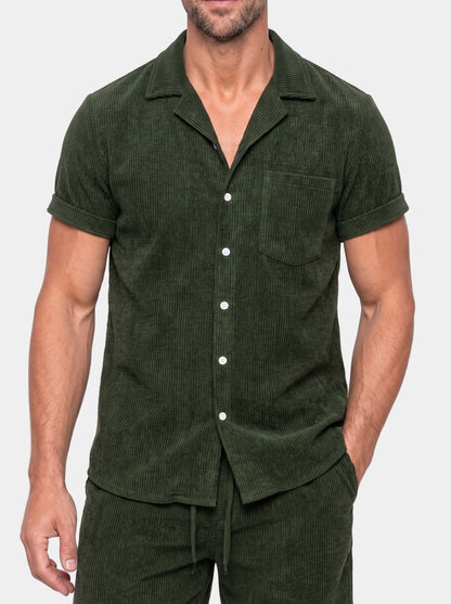 Summer Corduroy Set Shorts and Shirt - Cross & Crown - torso