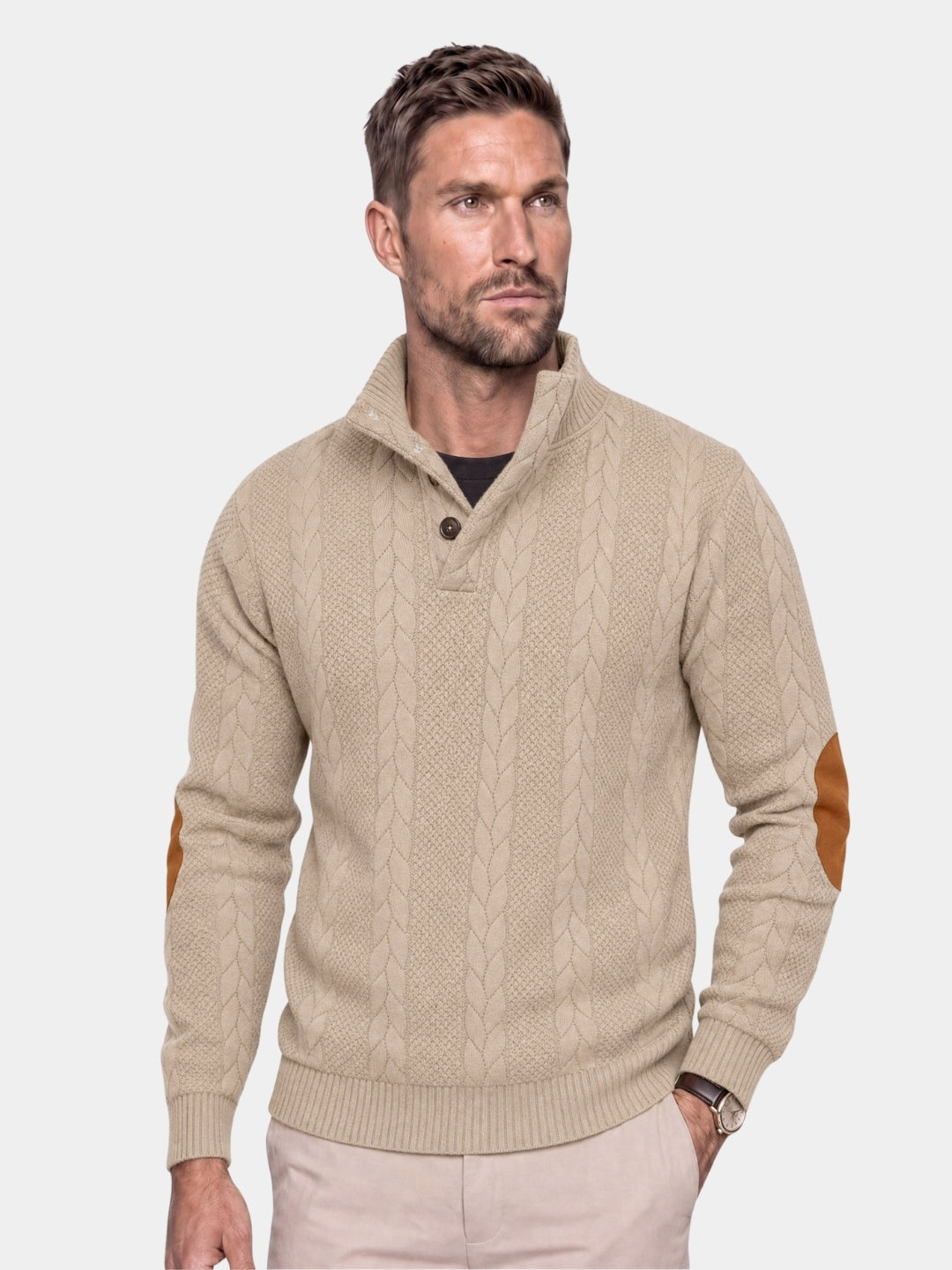 Timberline Long Collar Knit Sweater - Cross & Crown