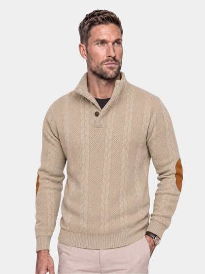 Timberline Long Collar Knit Sweater - Cross & Crown