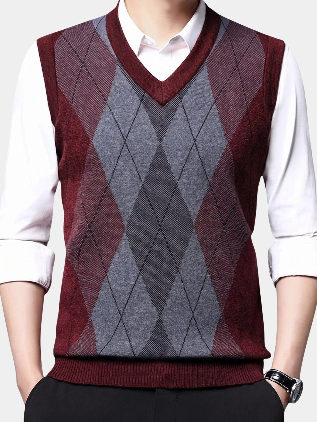 Academic Essential Knit Vest - Cross & Crown
