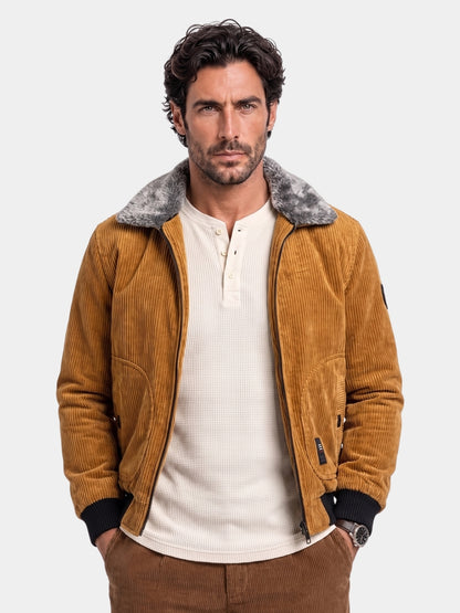 Thermal Windbreaker Corduroy Jacket - Cross & Crown