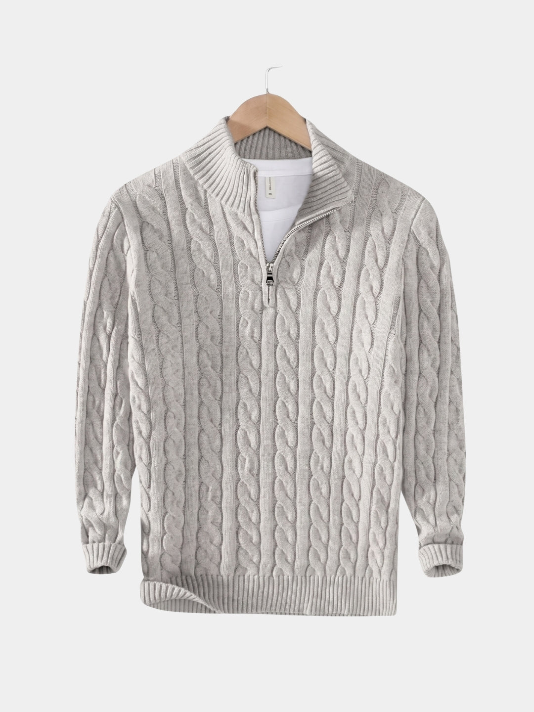 Essential Half Zip Curve Sweater - Cross & Crown