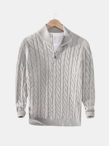 Essential Half Zip Curve Sweater - Cross & Crown