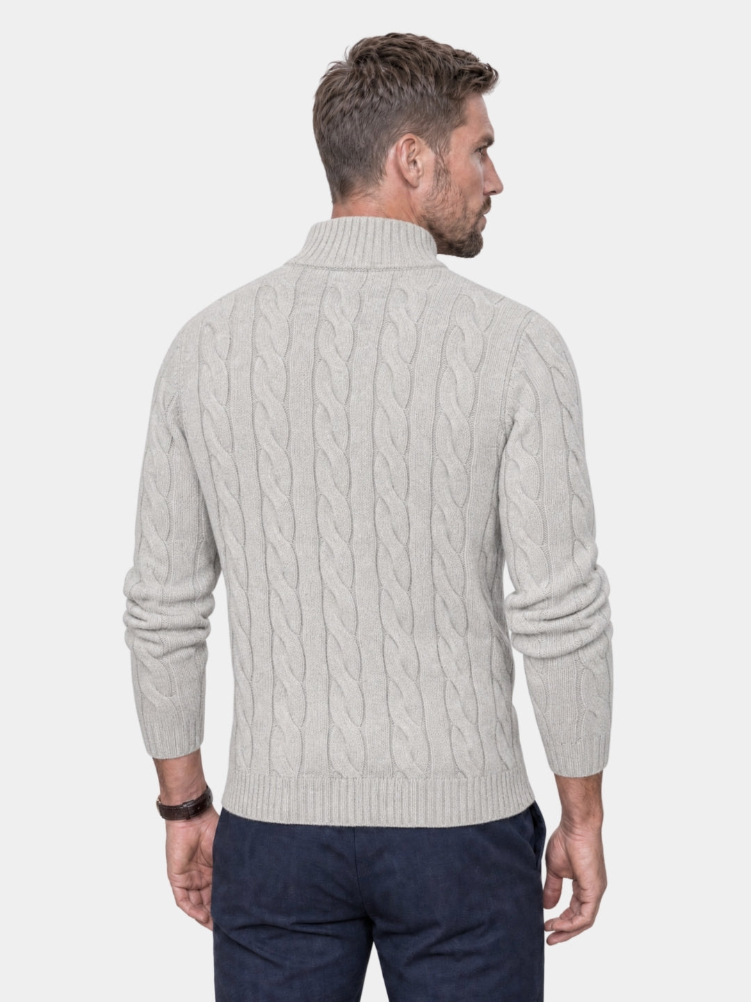 Essential Half Zip Curve Sweater - Cross & Crown