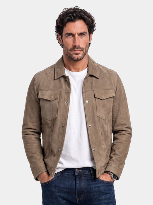 Laurent Leather Aviator Jacket - Cross & Crown