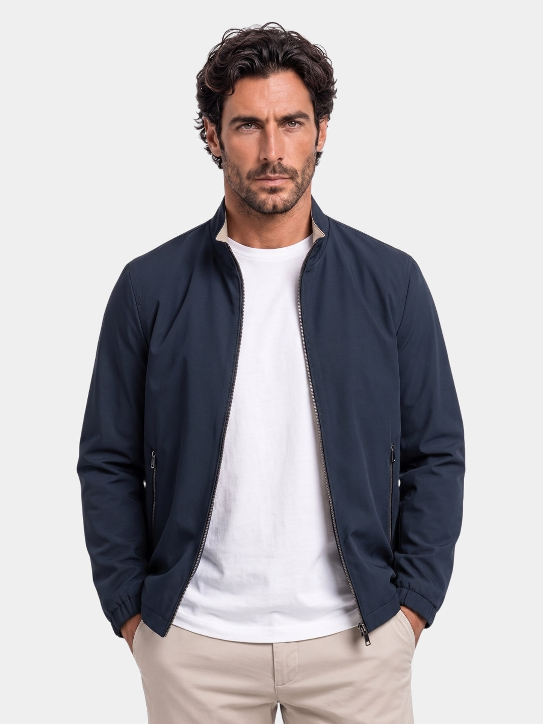 Chaqueta con cremallera Lucien - Cross & Crown