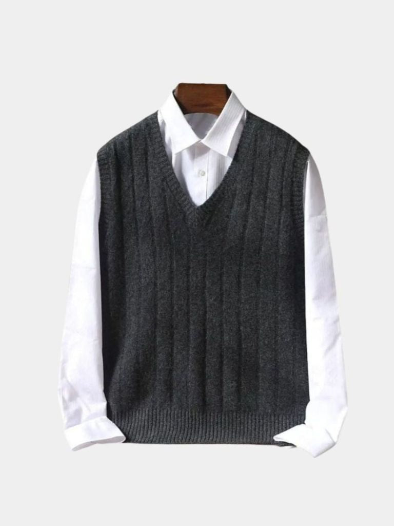 100% Merino Wool Pullover Sweater Vest - Cross & Crown - Cross & Crown