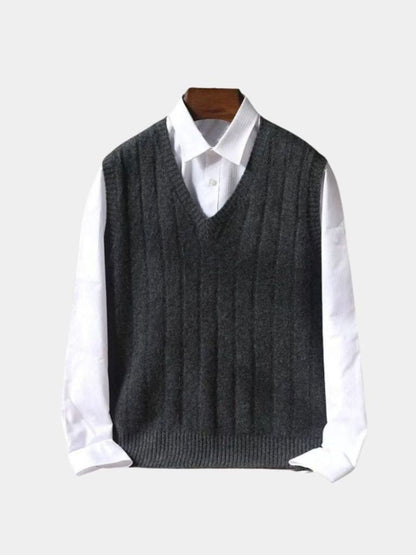 100% Merino Wool Pullover Sweater Vest - Cross & Crown - Cross & Crown