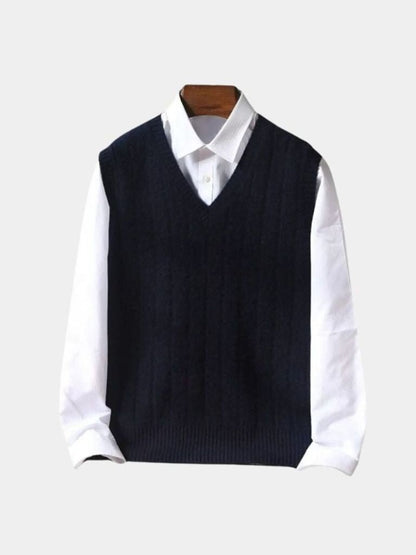 100% Merino Wool Pullover Sweater Vest - Cross & Crown - Cross & Crown