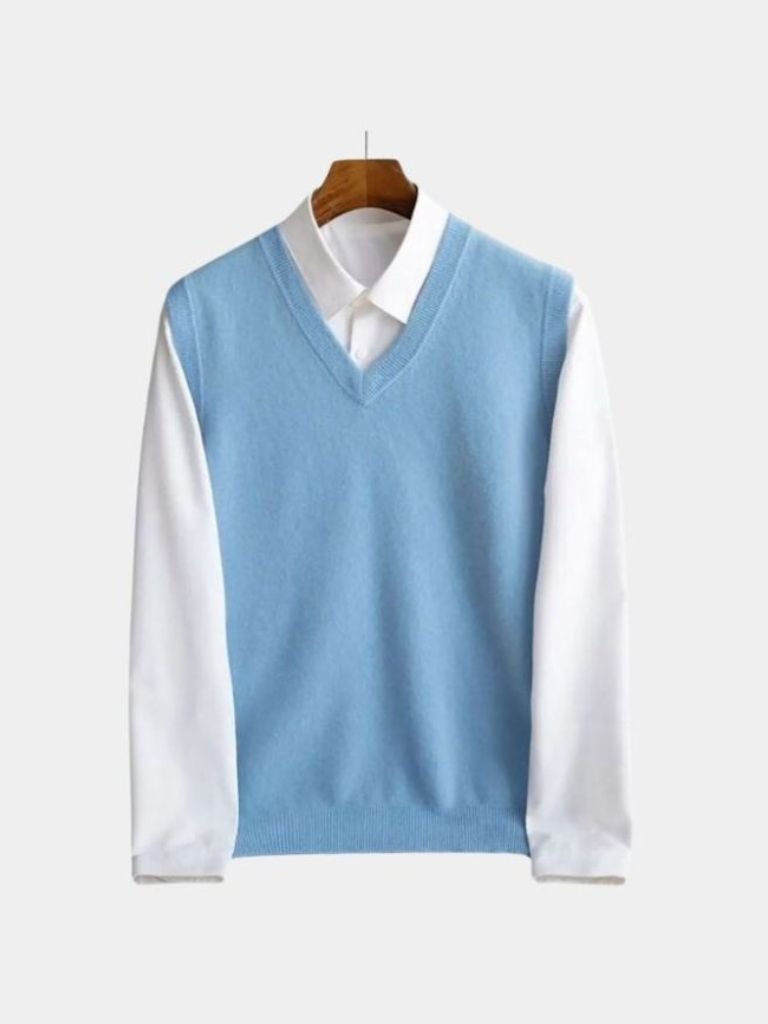 100% Merino Wool Sweater Vest - Cross & Crown - Cross & Crown
