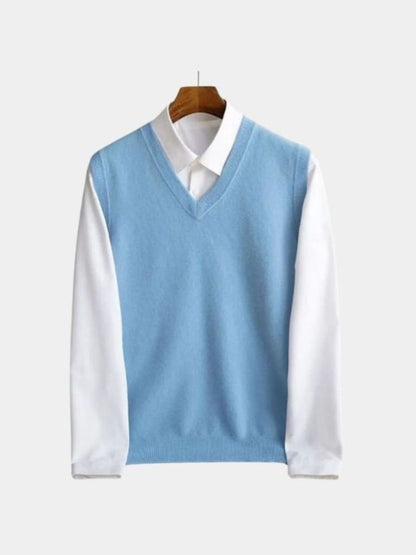 100% Merino Wool Sweater Vest - Cross & Crown - Cross & Crown