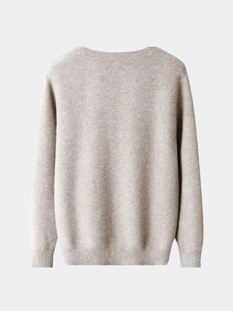 100% Merino Wool V Neck Knitwear Cardigan Sweater - Cross & Crown - Cross & Crown