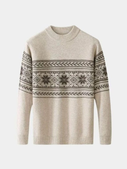100% Wool Fair Isle Pullover Sweater Jumper - Cross & Crown - Cross & Crown