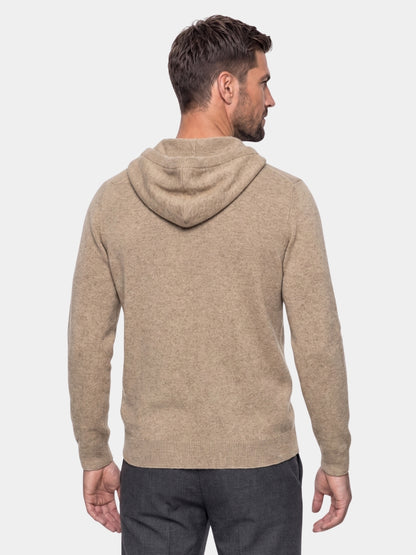 Suéter com capuz de 100% cashmere - Cross & Crown