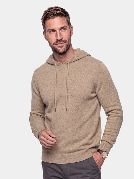 Suéter com capuz de 100% cashmere - Cross & Crown