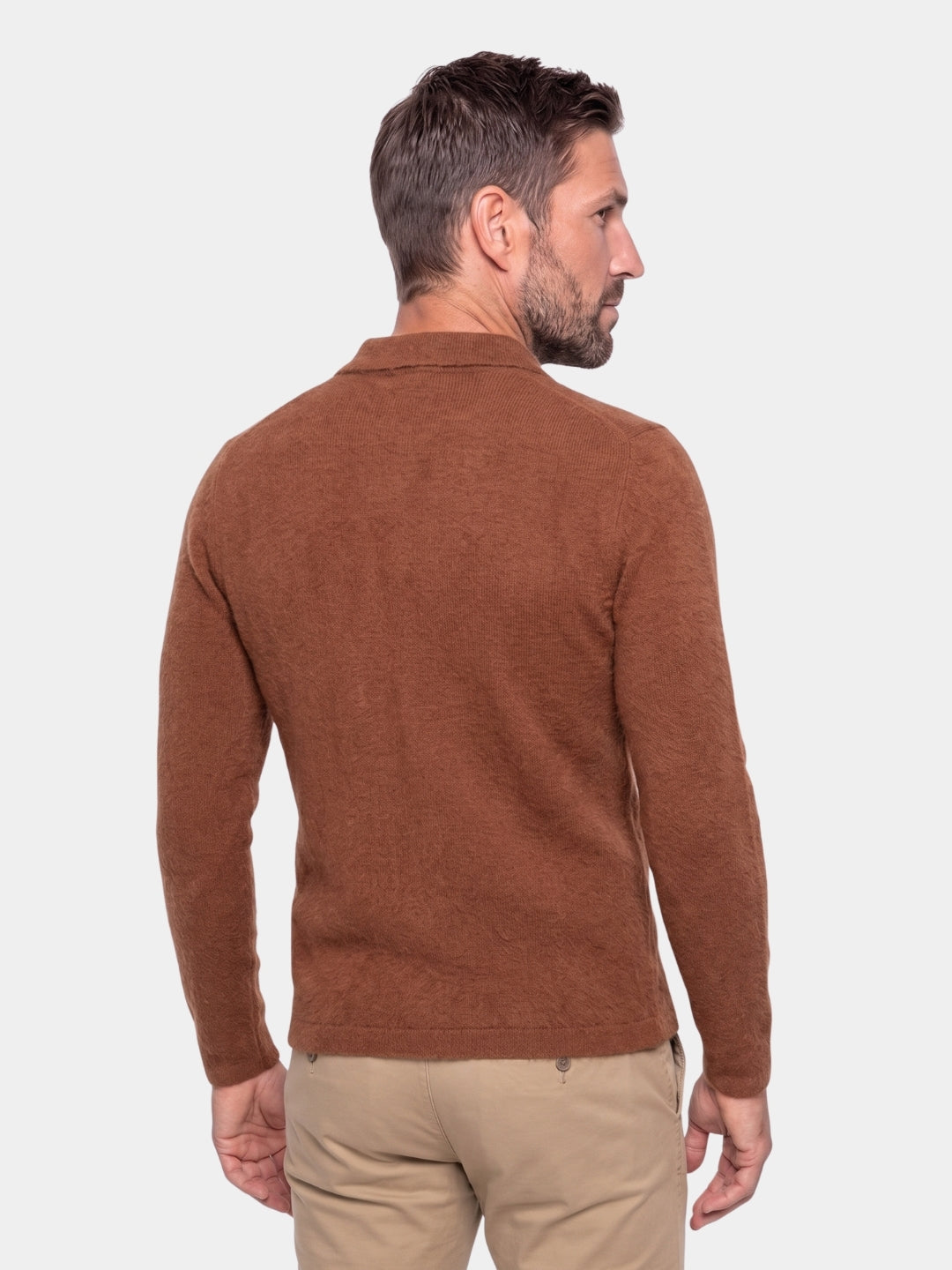 Cardigã Polo de Cashmere 100% - Cross & Crown