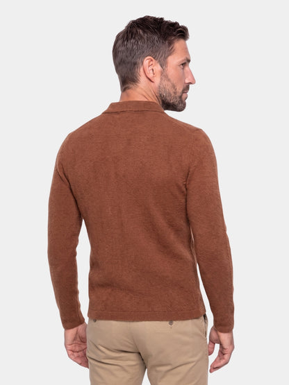 Cardigã Polo de Cashmere 100% - Cross & Crown