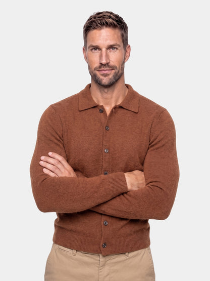 Cardigã Polo de Cashmere 100% - Cross & Crown