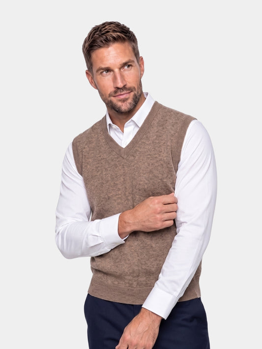 100% Merino Wool Sweater Vest - Cross & Crown
