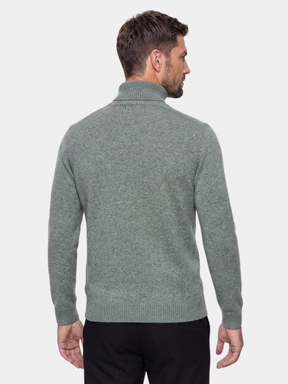 Suéter de gola alta 100% lã merino - Cross & Crown
