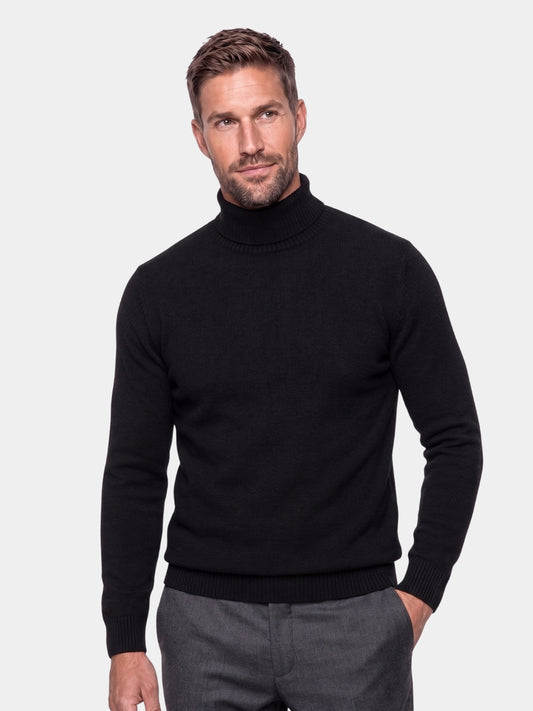 100% Merino Wool Turtleneck Sweater - Cross & Crown