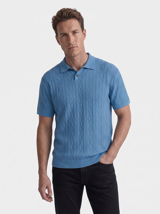 Polo de punto de rombos Imperial - Cross & Crown