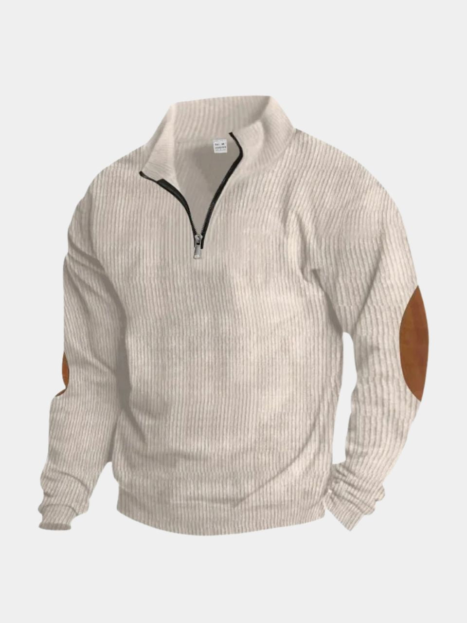 High Collar Quarter Zip Corduroy Pullover - Cross & Crown