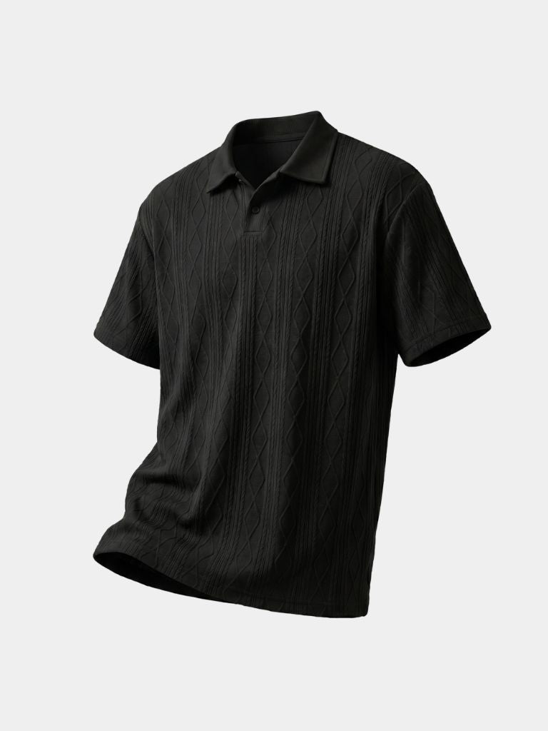 Imperial Diamond Knit Polo Shirt - Cross & Crown