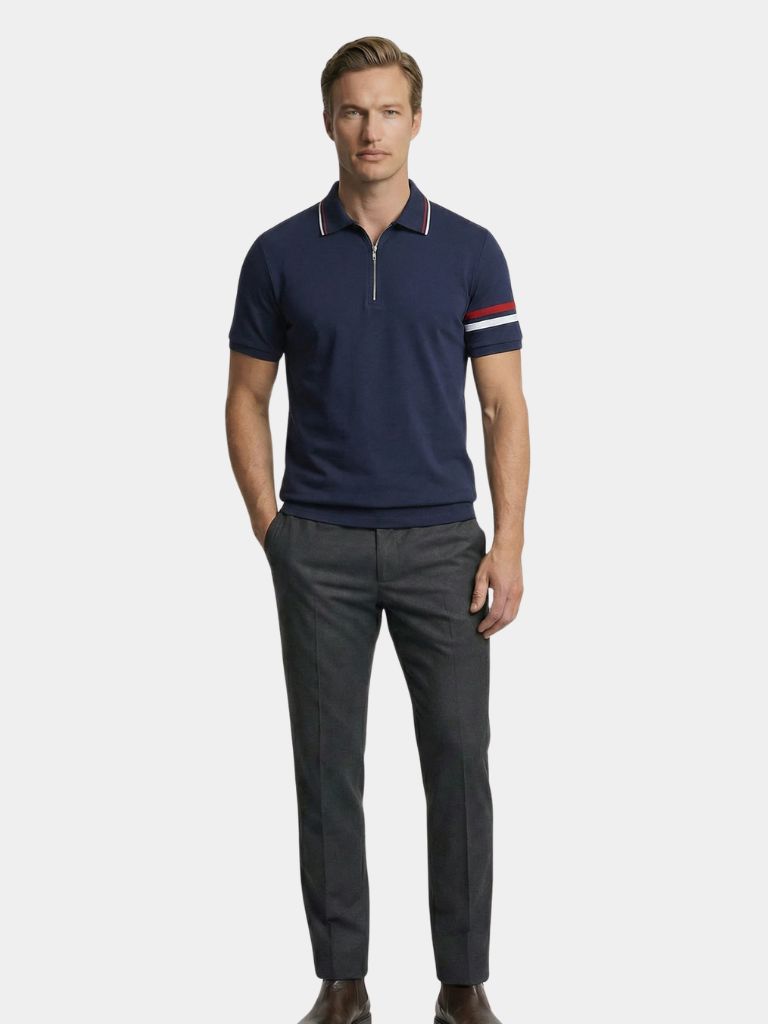Horizon Striped Polo - Cross & Crown