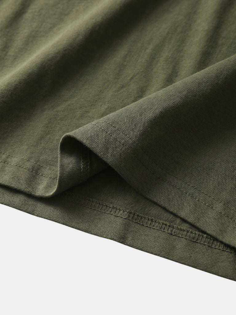 Pure Cotton Henley T-Shirt - Cross & Crown