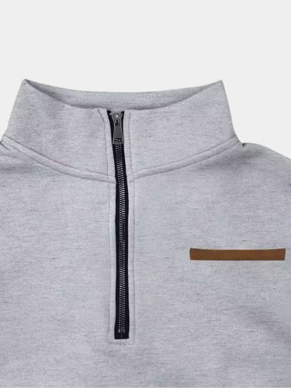 Slate Urban High Collar Pullover - Cross & Crown