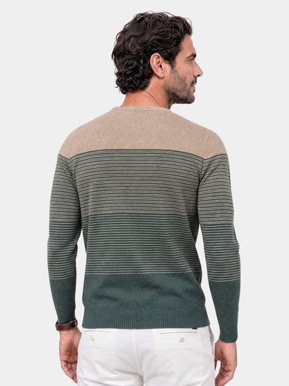 Pull-over en maille à col rond - Cross & Crown