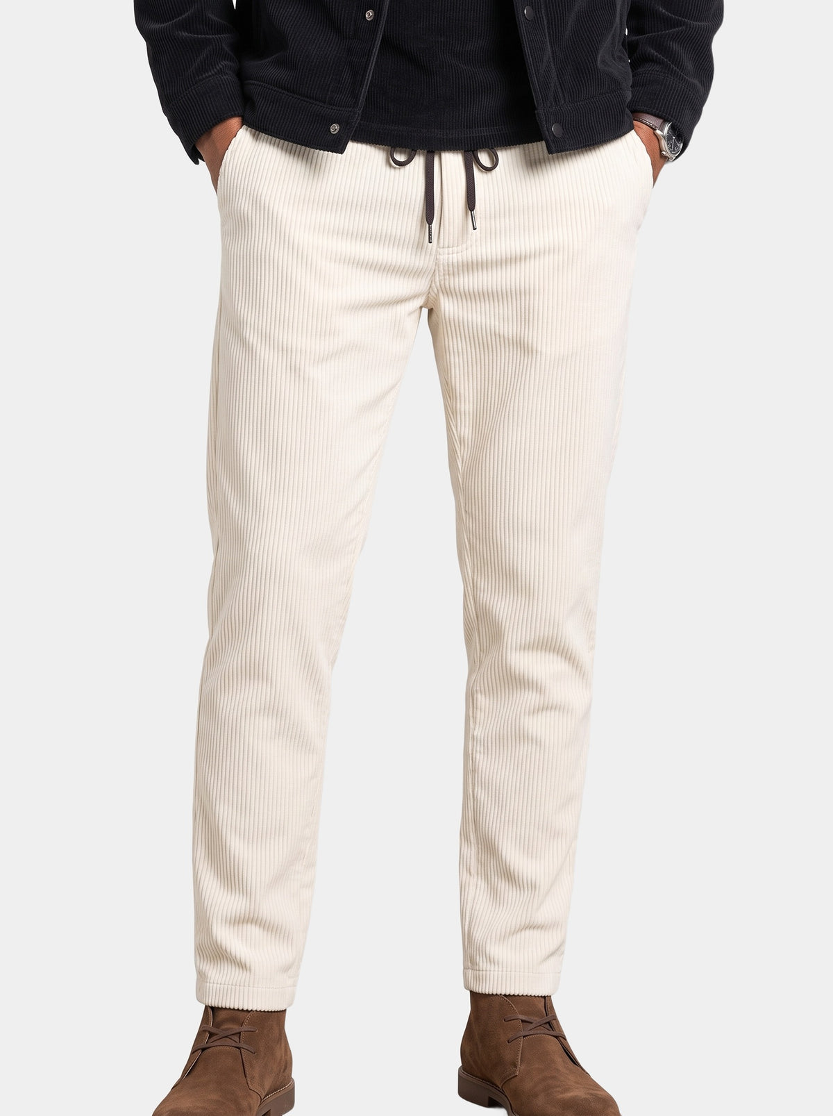 Ivory Corduroy Set - Cross & Crown - legs