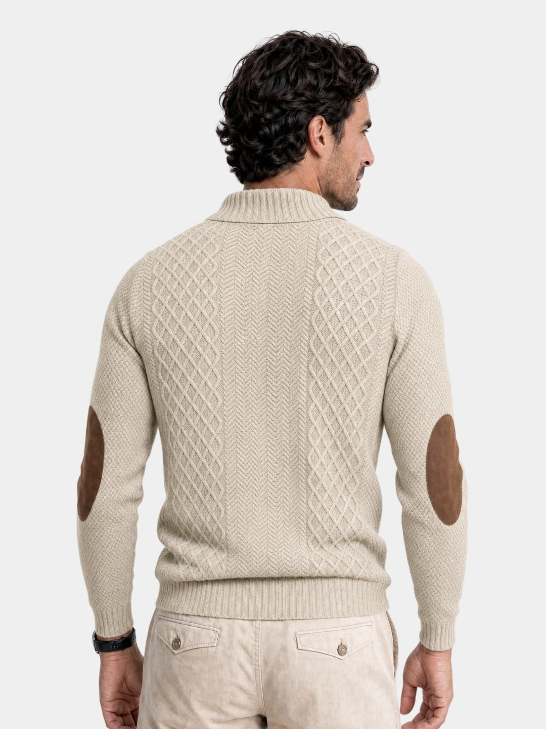 Conjunto de Pulôveres de Gola Alta Clássica - Cross & Crown