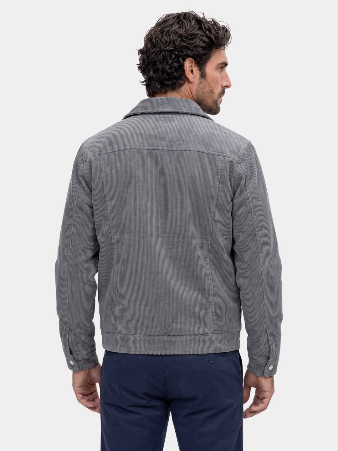 Minimalist Corduroy Sherpa Jacket - Cross & Crown