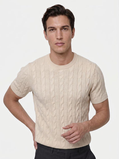 Classic Lozenge Knit T-Shirt - Cross & Crown