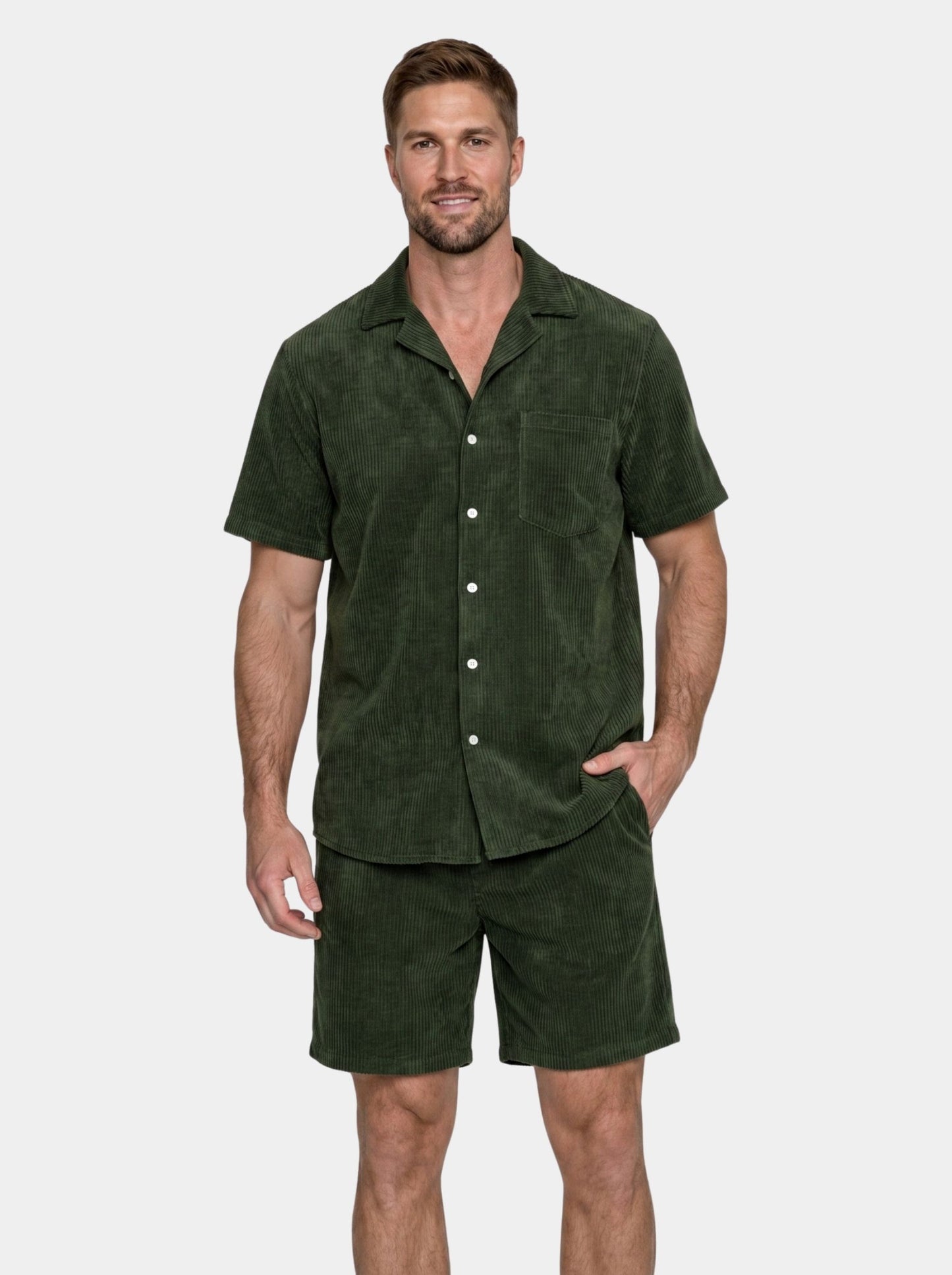 Summer Corduroy Set Shorts and Shirt - Cross & Crown