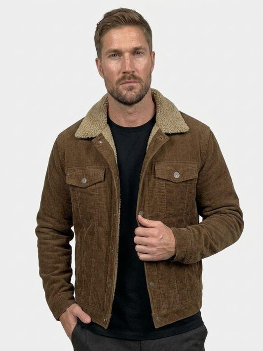 Heritage Corduroy Sherpa Jacket - Cross & Crown