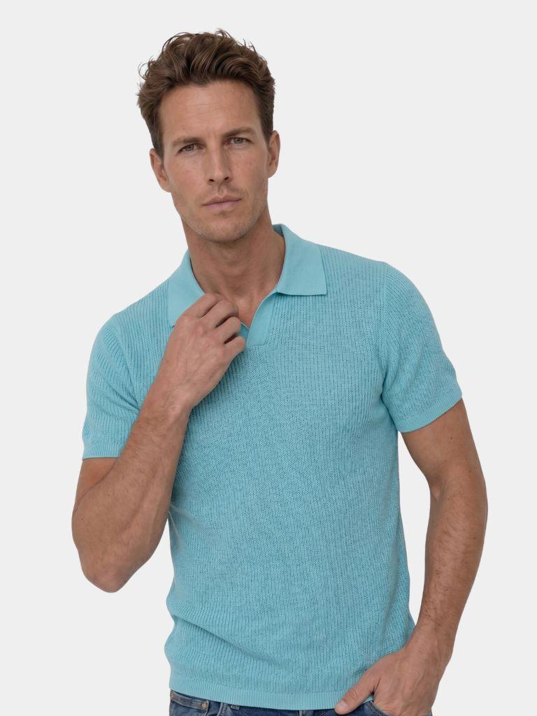 Casual Buttonless Knit Polo Shirt - Cross & Crown
