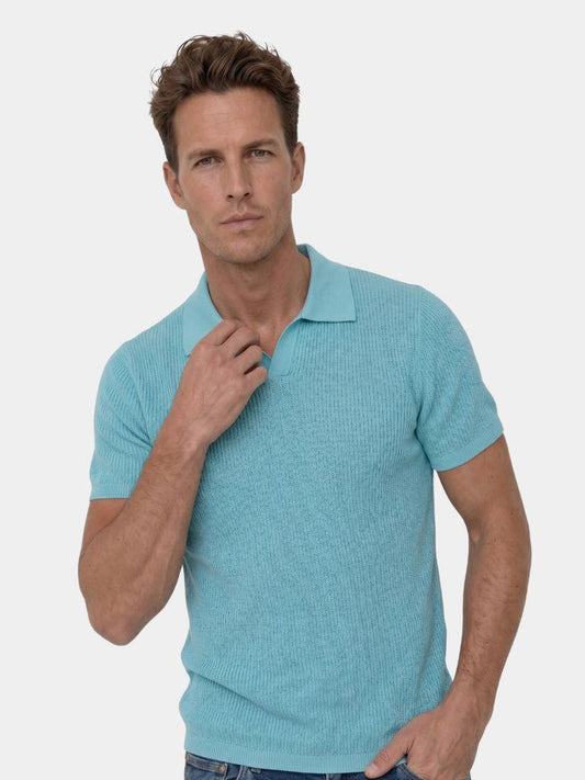 Casual Buttonless Knit Polo Shirt - Cross & Crown