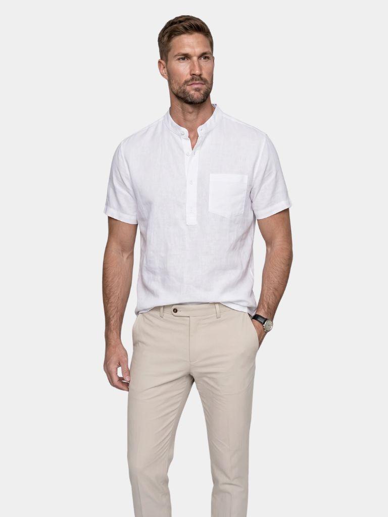 White Wellspring Linen T-Shirt – Cross & Crown