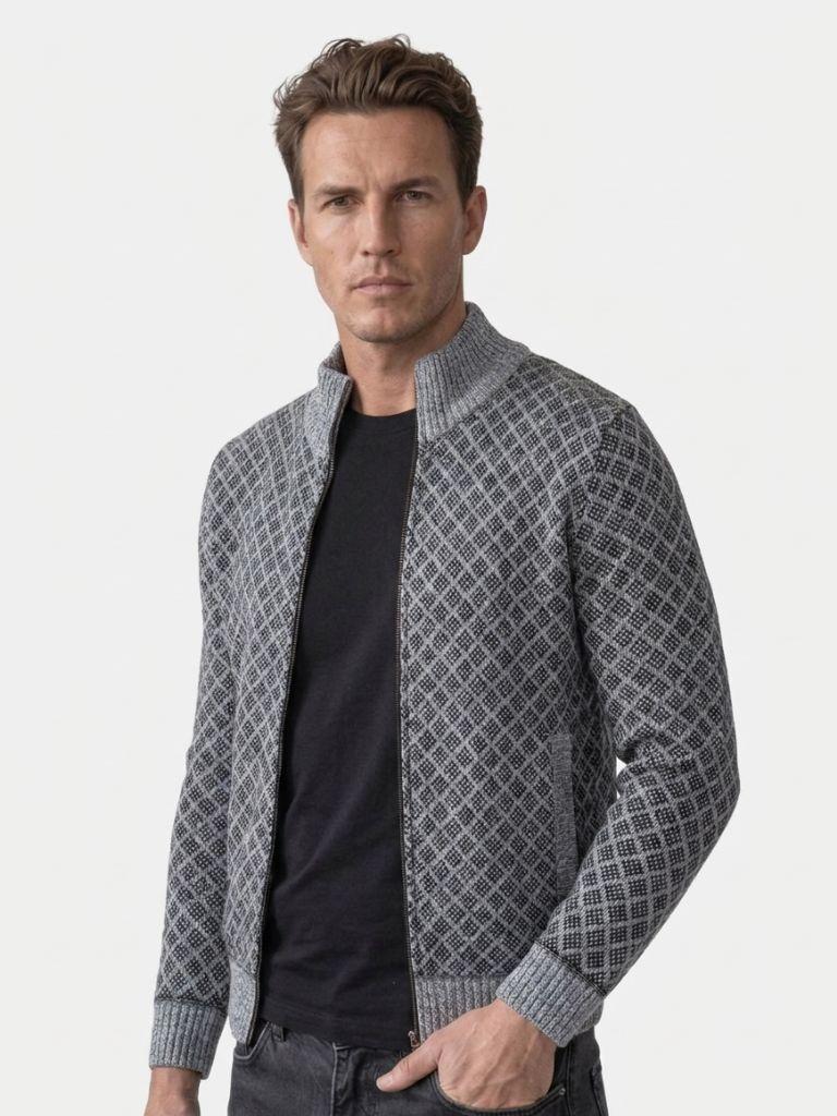 Vintage Jacquard Cardigan - Cross & Crown