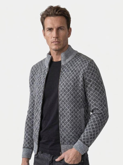 Vintage Jacquard Cardigan - Cross & Crown